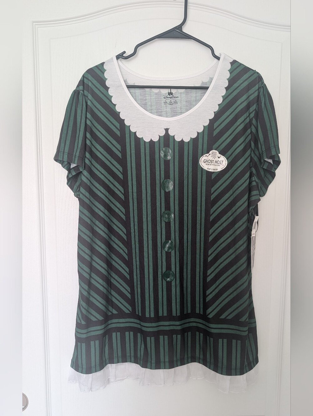 NWT Disney Women's Haunted Mansion Ghost Host Graphic Shirt Size XXL
